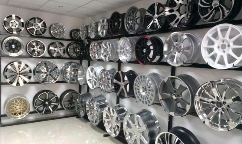 Aluminum Alloy Wheels Aftermarket Car Wheel Black Machine Face Chorm Rivets Negative Et12