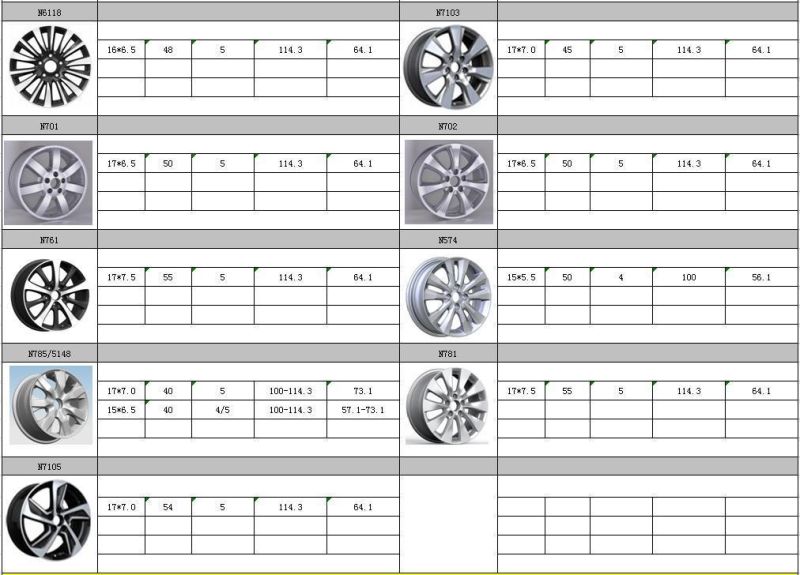 N785 JXD Brand Auto Spare Parts Alloy Wheel Rim Replica Car Wheel for Honda Accord