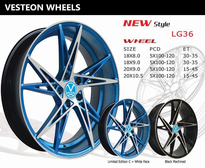 Custom Two Pieces or Three Pieces Forged Alloy Wheel (18-26 inches)