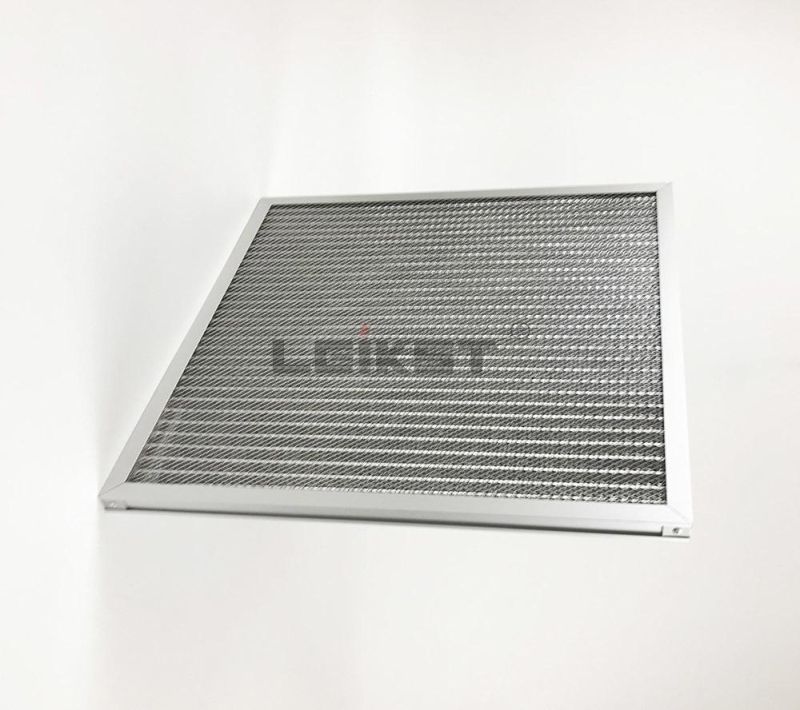 G2 Efficiency Aluminum Frame Abd Media Pre Filter 290*595*22mm G1 G2 Metal Washable Metallic Mesh Primary Air Filter