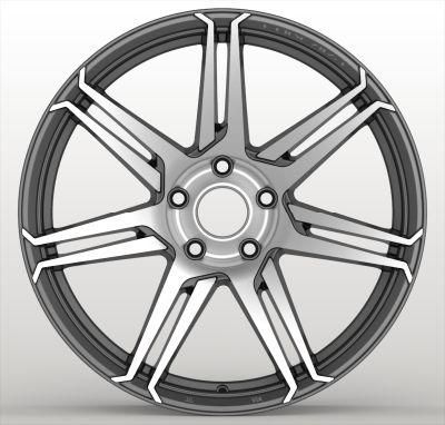 19*8.5/19*10 Inch Passenger Car Rims Black Machined Face Aluminum Alloy Wheel