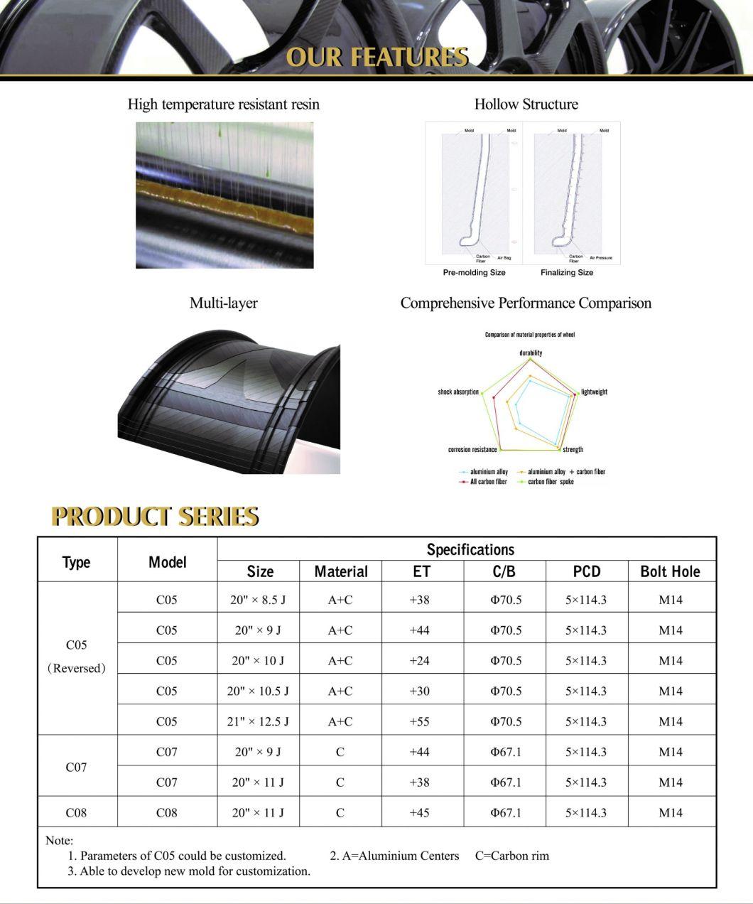 Am-FC-001 Full Carbon Fibre Barrel Car Wheel