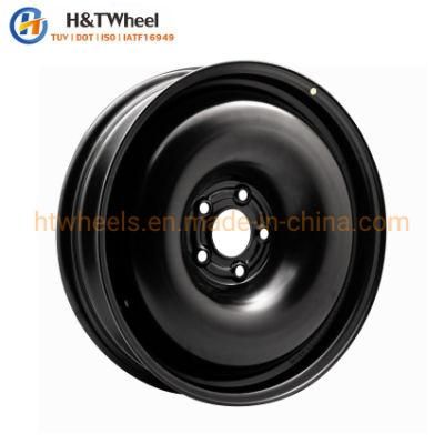 H&T Wheel 725603 17X4.0 PCD 5X112 17 Inch Black Car Steel Spare Wheel Rim