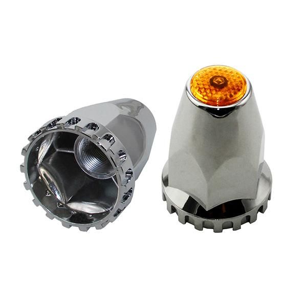 Heavy Duty Truck Chrome ABS Lug Nut Cover with Reflective Roof