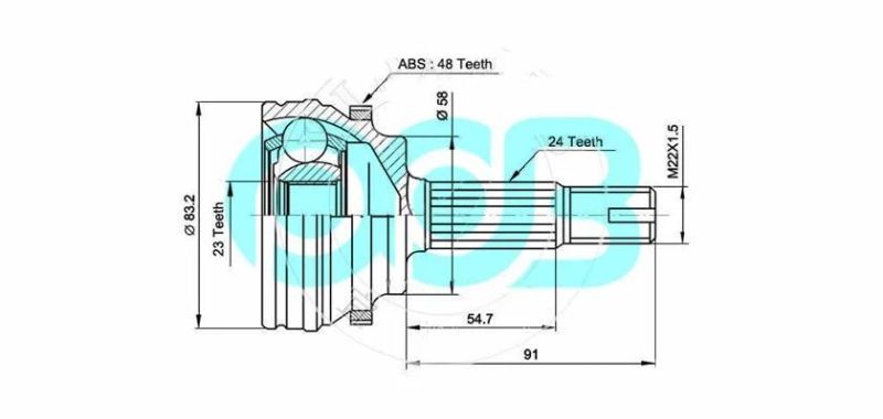 for Toyota Yaris Outer CV Joint 43460-59045 4341052070 859137 to-099I