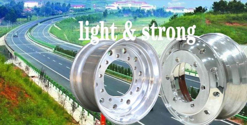 Light Wheel, Aluminum Wheel, Alloy Rims / Alloy Wheel for Heavy Duty Trucks (22.5X8.25, 17.5X6.0, 19.5X6.75)