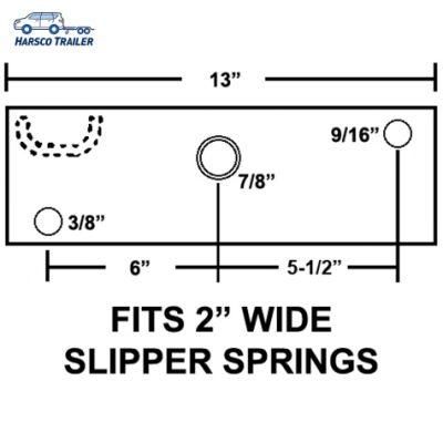 13&quot; Overall Length Equalizer Bar for 2&quot; Slipper Spring