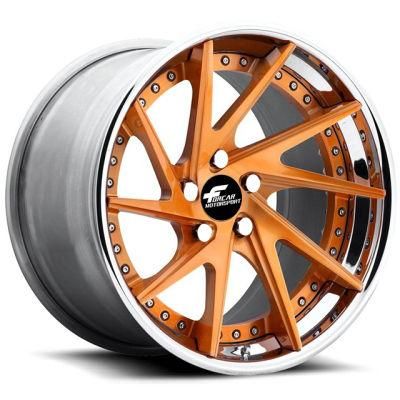 Two-Pieces Forged 18-24 Inch Polish Lip Aluminum Racing Wheels