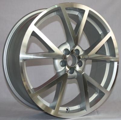 Black Machined Lip Silver Alloy Car Wheels 15*65/16*65/17*75/18*85 Inch Wheel Hub