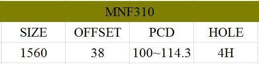 MNF310 JXD Brand Auto Spare Parts Alloy Wheel Rim Aftermarket Car Wheel
