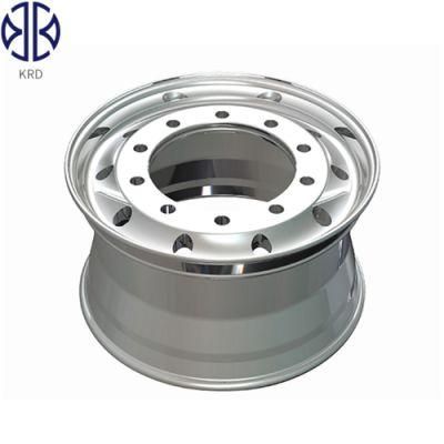 11.75X22.5 for Tyre Tire 385/65r22.5 Tubeless Heavy Duty Hump Truck Trailer Bright Forged Double Single Side Polished Aluminum Alloy Wheel Rim