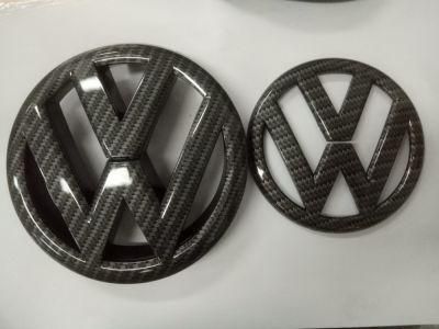 Car Sales golf 6 carbon fiber emblem 135mm front emblem Logo and 110mm back emblem 5K0853601C-2