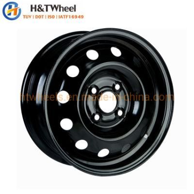 H&T Wheel 454203 14 Inch 14X5.5 4X100 Silver or Black Good Runout Steel Wheel Rims