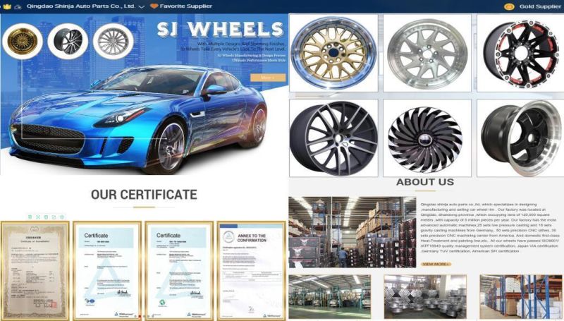 China Manufacture Custom Aluminum 18X8.5 18X9.5 20X8.5 Inch OEM Silver Color Car Alloy Wheels for Sale Impact off Road Wheels