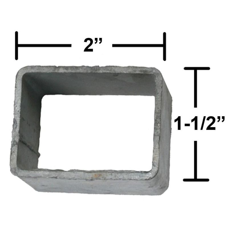 Galvanized Box Shape Rear Hanger Bracket for 1 3/4" Trailer Slipper Spring