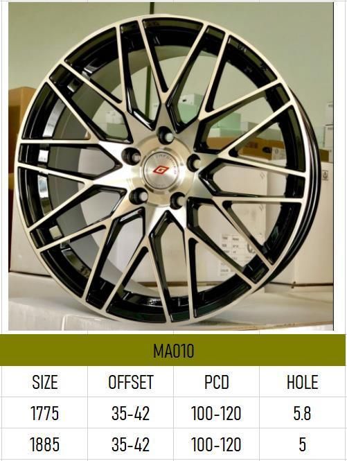 MA010 Aluminium Alloy Car Wheel Rim Auto Aftermarket Wheel