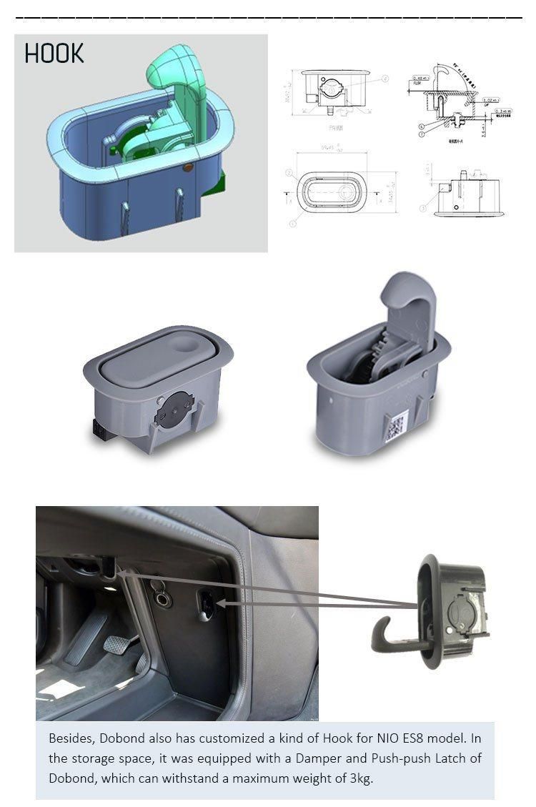 Plastic Rotating Damper Soft Close Rotary Damper Large Torque One Way Damper