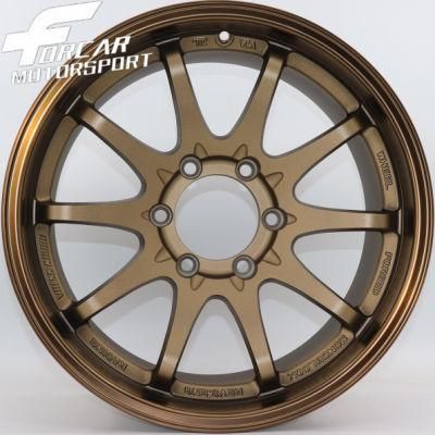 Bronze Auto Car Parts Aluminium Aftermarket Staggered Wheels