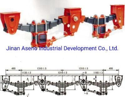 American and Germany Mechanical Suspension for Semi Trailer 2 Axle and 3 Axle Suspension 16tons