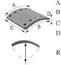 19494 High Quality Brake Lining for Mercedes-Benz