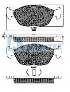 Front Disc Brake Pads for Volkswagen Santana 325 698 151