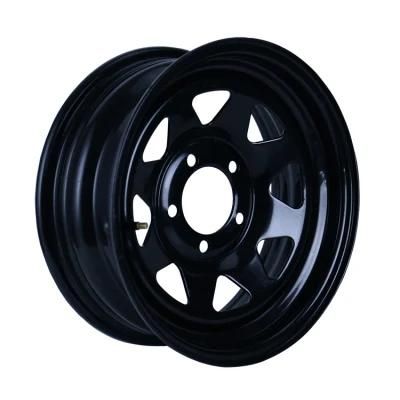Black Painting Steel Rim for Trailer Tire