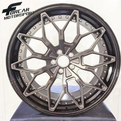T6061 Two-Piece Forged Car Mag Rines 18-24 Inch Alloy Rims