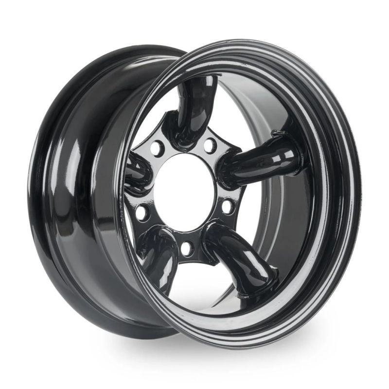 Black Steel Wheels 5 Pipes 5 Split Spoke Wheel 16X8" 5X165