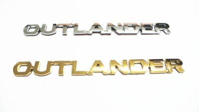 ABS plastic chrome car badge stickers car auto letter emblem for Outlander