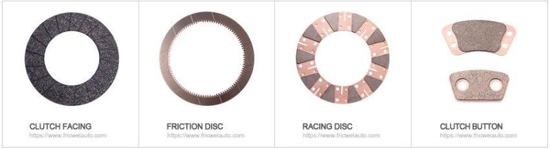 Fricwel Auto Parts Clutch Pads Sintered Clutch Pads Sintered Copper Friction Pad ISO/Ts16949 Certificate 8656-1