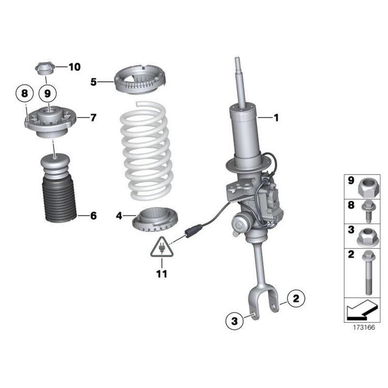 Spabb Auto Front Air Suspension Shock for BMW G11 G12 4matic 37106877559