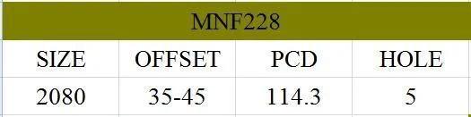 MNF228 JXD Brand Auto Spare Parts Alloy Wheel Rim Aftermarket Car Wheel