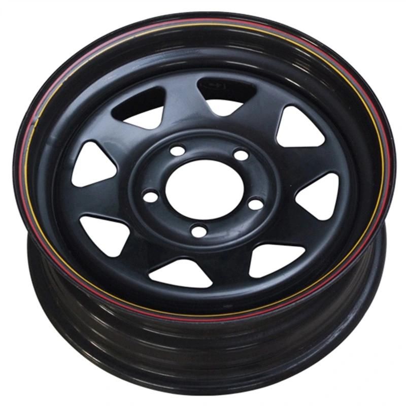 Powder Coated Black Steel Rims for 17X8 Inch in Factory Price for Trailer