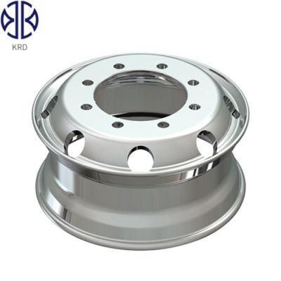 19.5X7.5 Heavy Duty Forged Polished Trailer Truck 9r19.5 Tyre Tire Forged Aluminum Alloy Rim Wheel