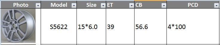 S5622 JXD Brand Auto Spare Parts Alloy Wheel Rim Replica Car Wheel for Chevrolet Aveo