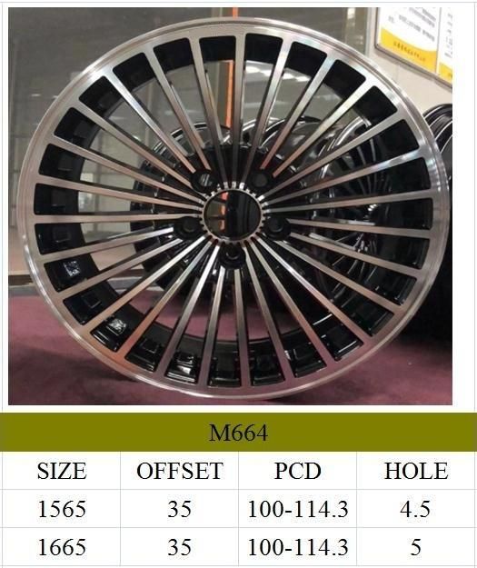M664 JXD Brand Auto Spare Parts Alloy Wheel Rim Aftermarket Car Wheel
