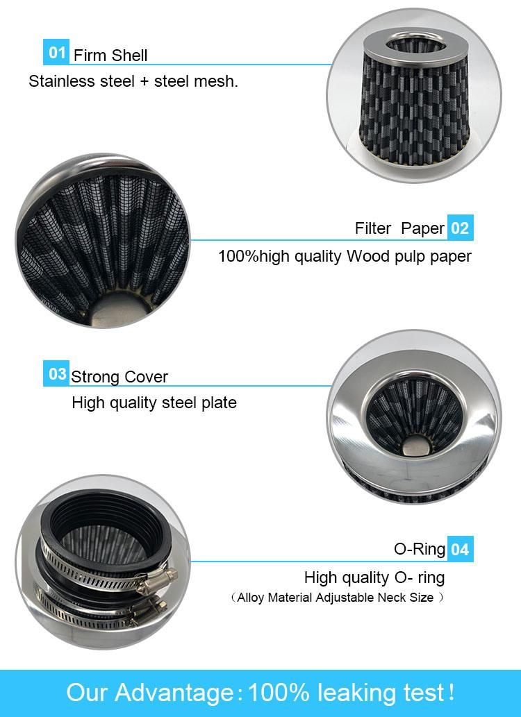 Factory Price Motorcycle Air Filters Round Tapered Clamp Air Filter Cleaner Universal for Honda