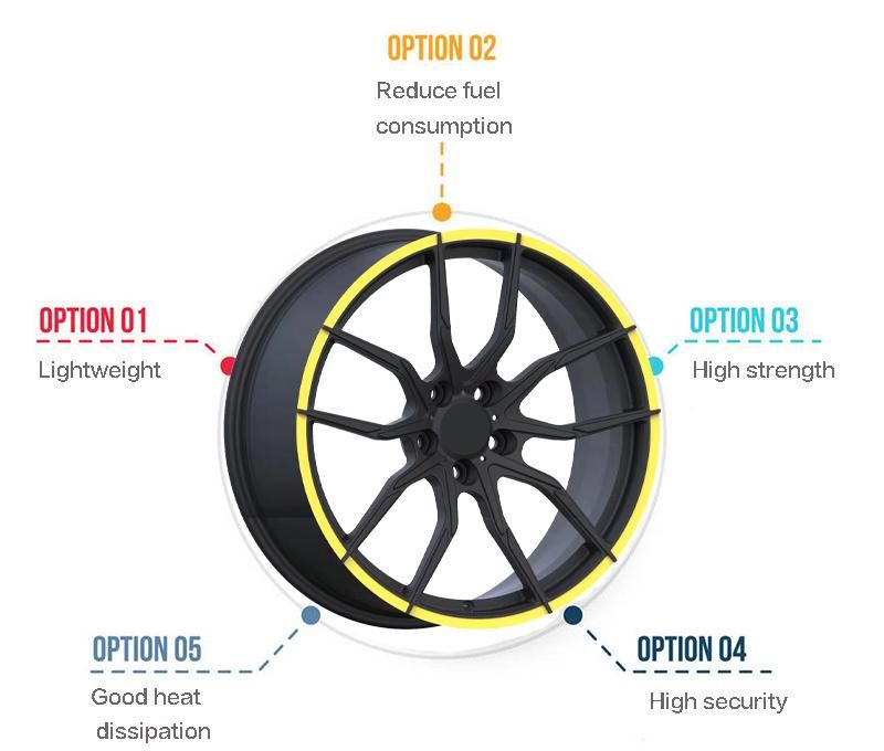 Professional Design 2 Pieces Forged Wheel for Vehicle Rims