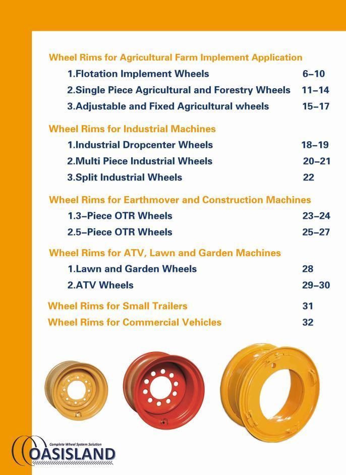 Split Industrial Wheel Rim (5.00s-12) for Tmc, Toyota, Yale, Hyster, Nissian