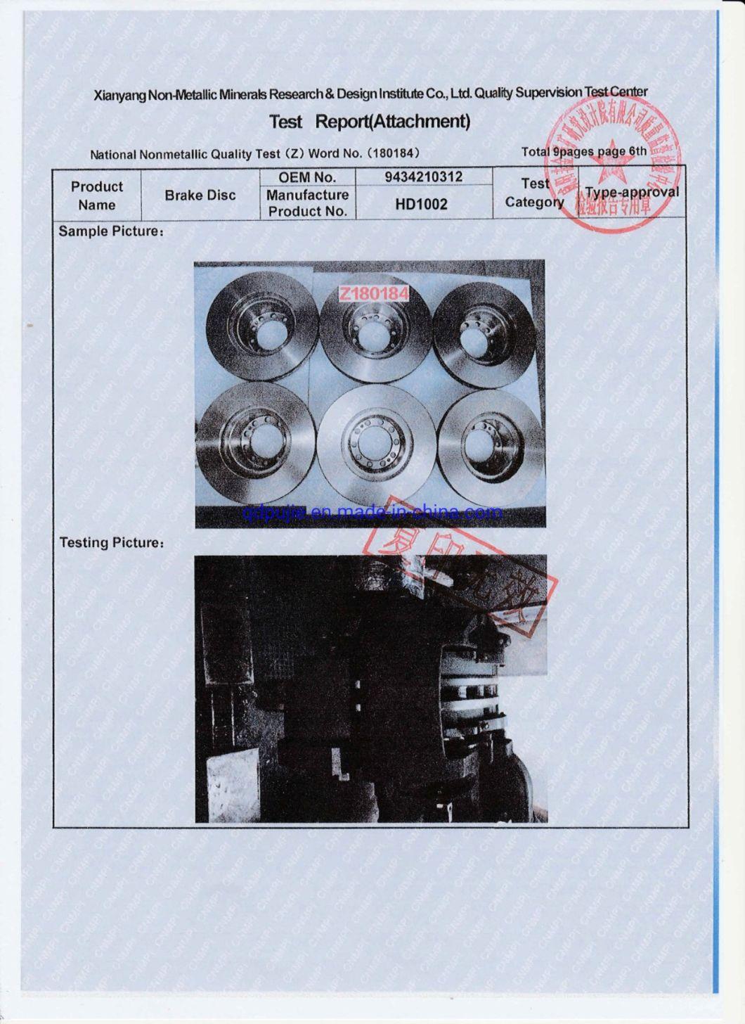 High Performance OE B09226251 Auto Brake Drums for Mazda