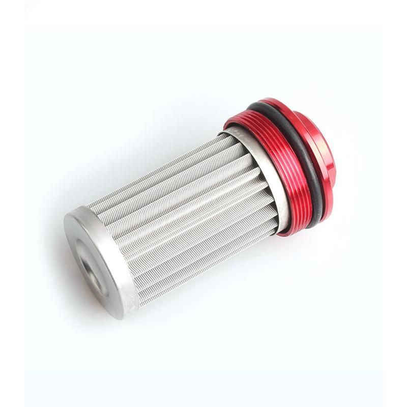 New Universal 50mm Aluminium Inline Fuel Filter with An6 An8 An10 Fittings for Racing Cars