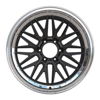 Aluminium Am Truck Wheel Black Lip Polished