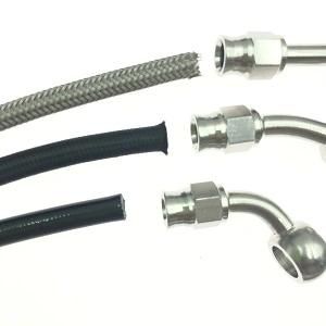 Braided PTFE Line Racing Brake Hose with 0 Degree 28 Degree 90 Degree for Motorbike Dirtbike