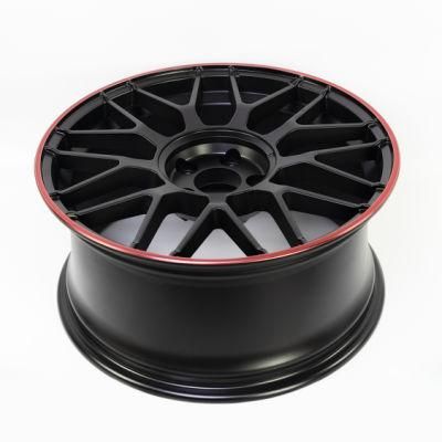 Gloss Black with Red Casting Rims From China for Car Parts