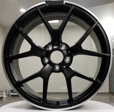 1 Piece Monoblock Forged Aluminum Mag Rims Wheel with Matt Black Machined Lip with Amg Engravings