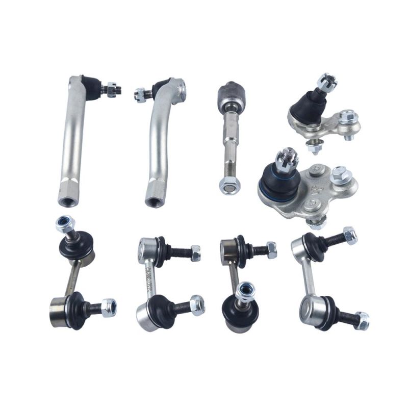9 Pieces Set Suspension Kit Includes Steering Tie Rod End, Steering Tie Rod, Ball Joint, Sway Bar Link for Honda Civic 2006-2011