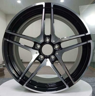 Wheels Forged Monoblock Wheel Rims Deep Dish Rims Sport Rim Aluminum Alloy American Racing Wheels with Glossy Black Machined Face for Benz