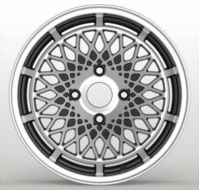 Black Machined Face and Lip Finish 15X8.0 4X100 for Passenger Car Wheel Aftermarket Aluminum Alloy Wheel Rims