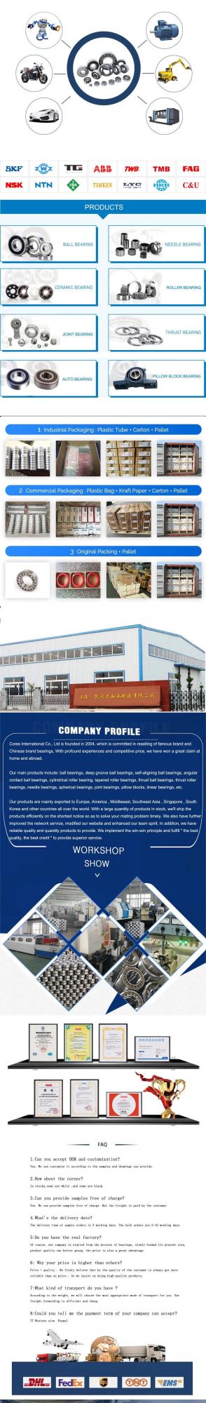 China Distributor Timken, SKF Bearing, NSK, NTN, Koyo Bearing, Kbc NACHI Bearing for Auto Parts/Agricultural Machinery/Spare Part