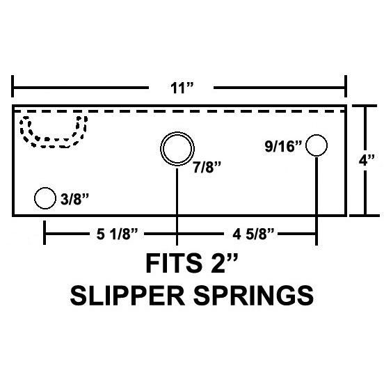 11" Overall Length Equalizer Bar for 2" Slipper Spring